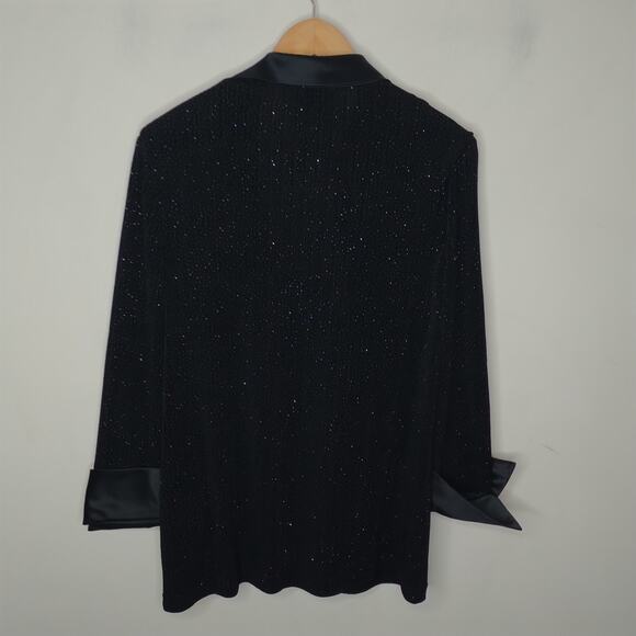 R&M Richards Evening Dress Jacket Shimmery Collared - Picture 10 of 10